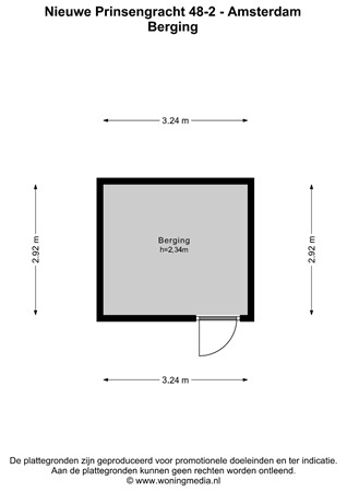 Floor plan - Nieuwe Prinsengracht 48-2, 1018 VS Amsterdam 